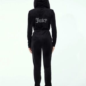 Juicy Couture Black Velour Jumpsuit Small or Medium